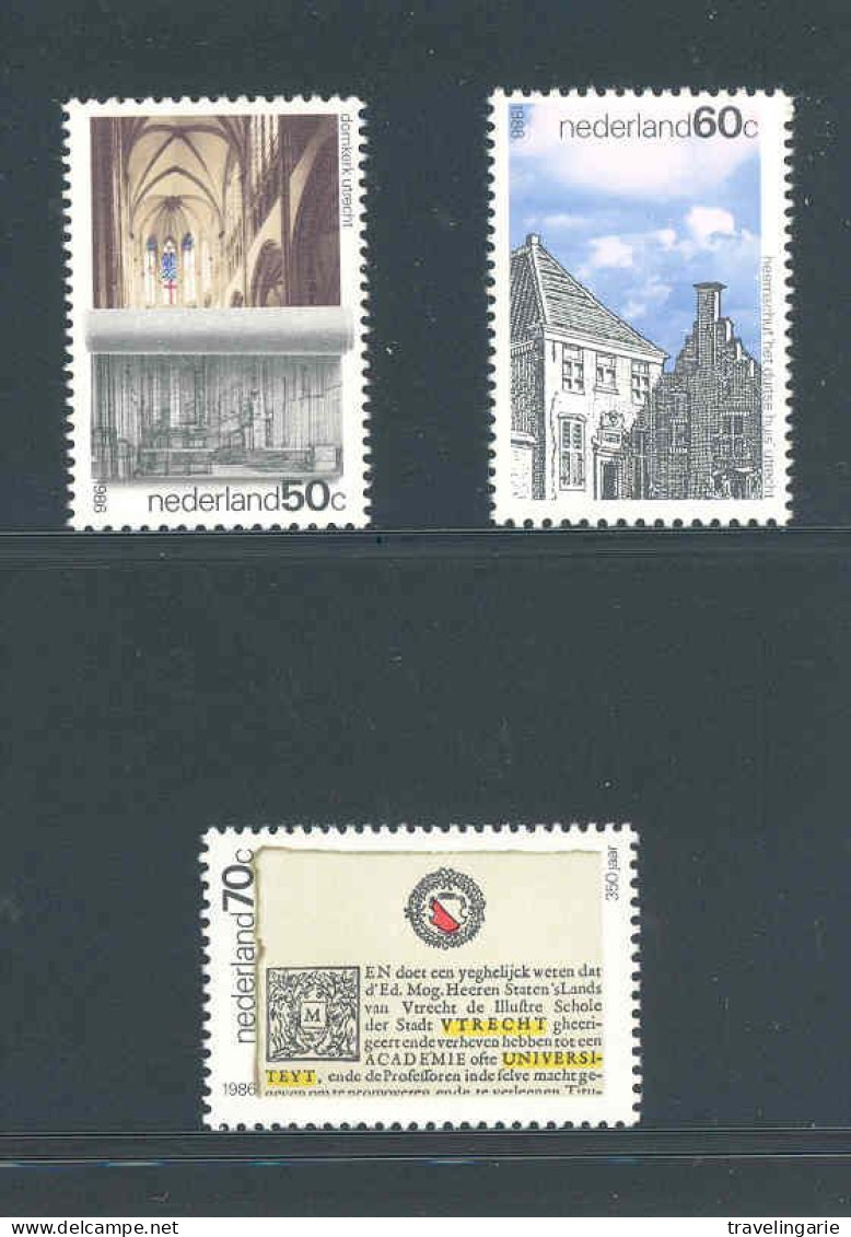 Netherlands 1986 Anniversaries And Events In The City Of Utrecht NVPH 1355/57 Yvert 1269/71 MNH ** - Ungebraucht