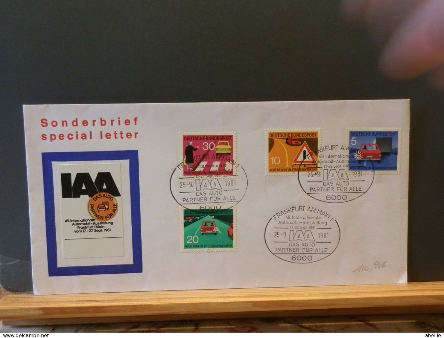 106/906 LETTRE ALLEMAGNE - Accidents & Road Safety