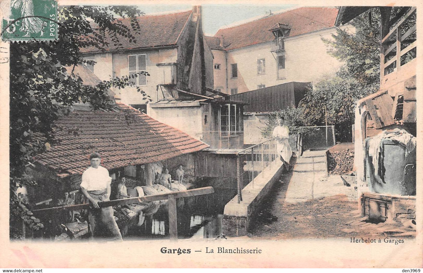 GARGES (Val-d'Oise) - La Blanchisserie - Lavoir - Voyagé 1909 (2 Scans) Bellenand à Fontenay-aux-Roses 13 Rue De Clamart - Garges Les Gonesses