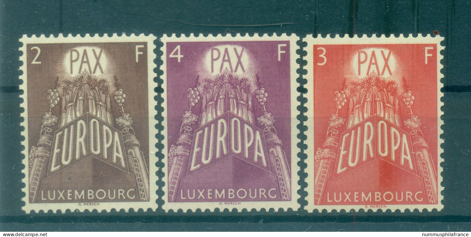 Luxembourg 1957 - Y & T N. 531/33 - Europa (Michel N. 572/74) - Neufs