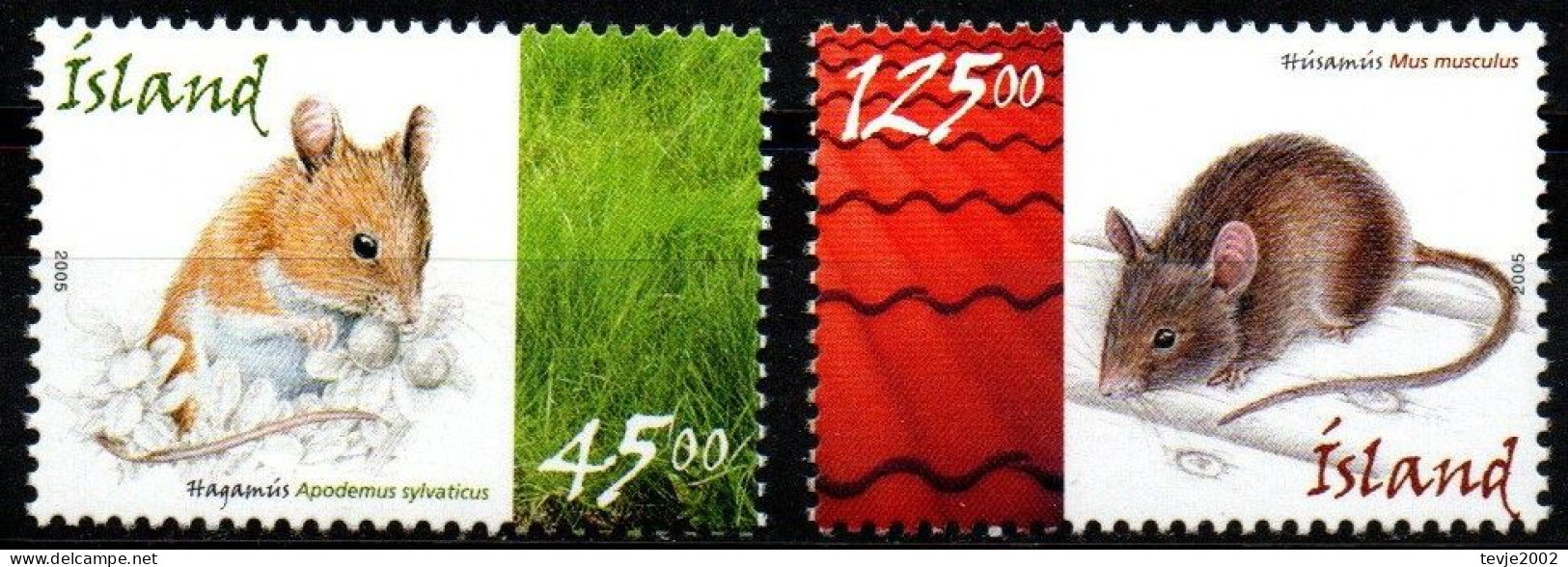 Island 2005 - Mi.Nr. 1087 - 1088 - Postfrisch MNH - Tiere Animals Mäuse Mice - Roditori