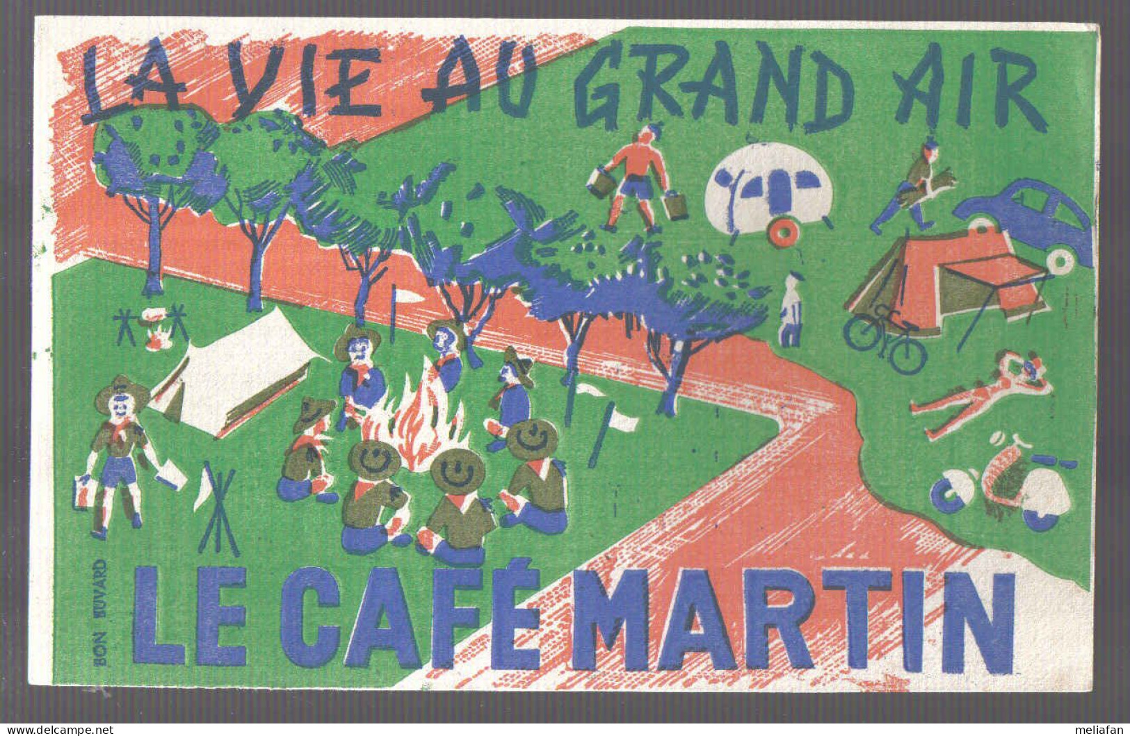 GF227 - BUVARD CAFES MARTIN - CAMP SCOUT - Scouting