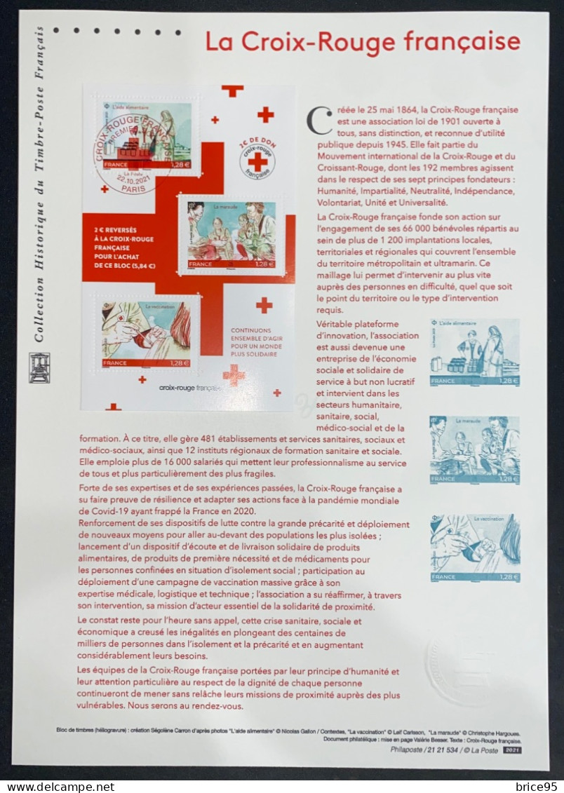 France - Document Philatélique - Premier Jour - FDC - YT N° F 5528 - La Croix Rouge Française - 2021 - 2020-…