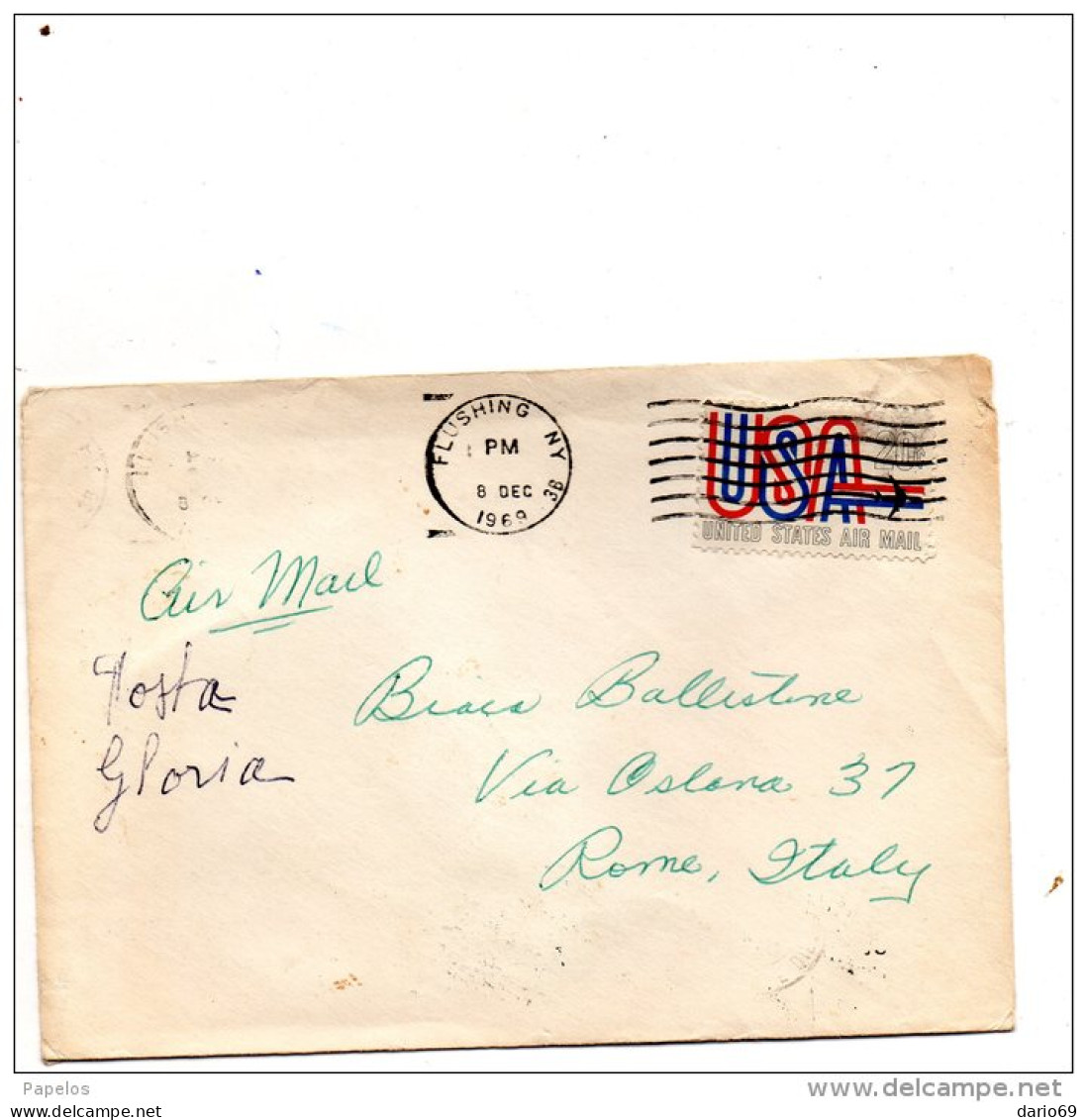 1969  LETTERA  FLUSHING - Briefe U. Dokumente