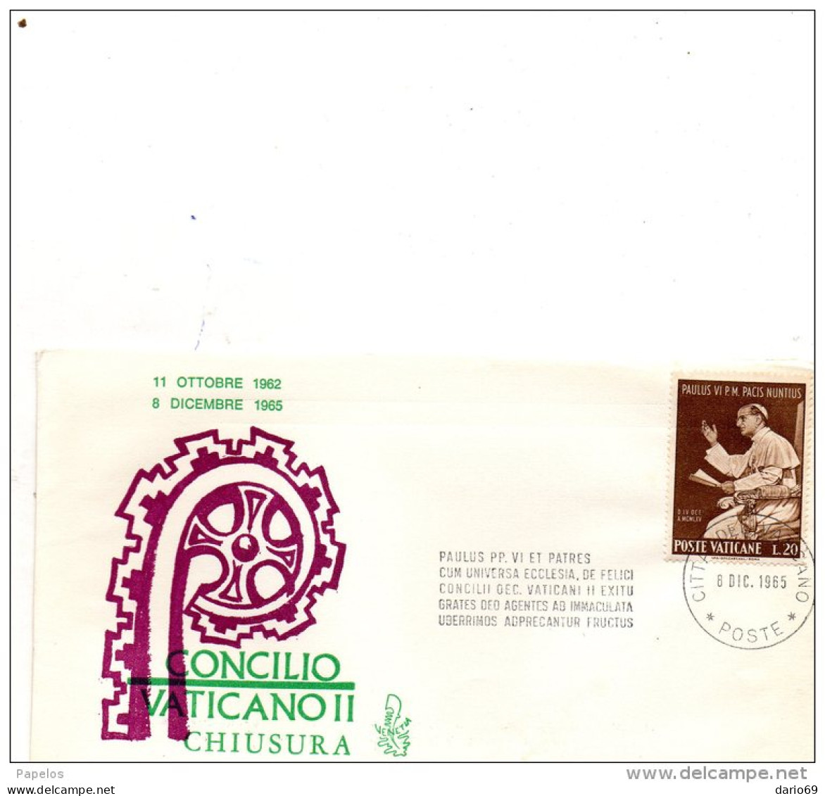 1965  LETTERA VATICANO - Cartas & Documentos