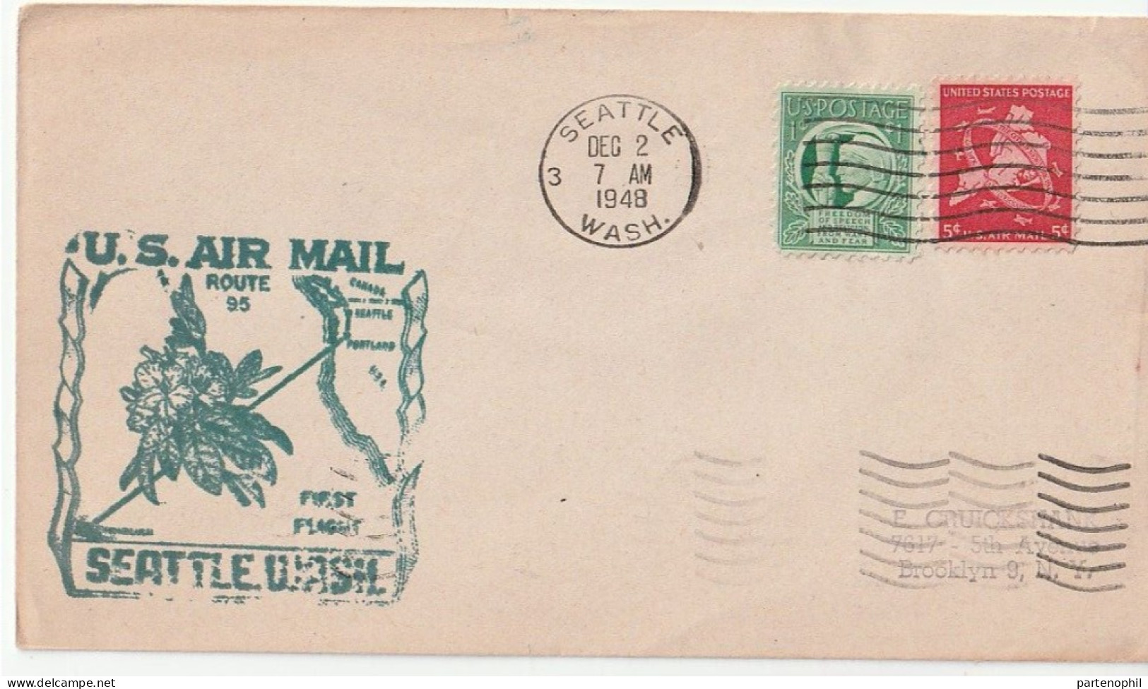 United States USA Stati Uniti 1948  -  Postgeschichte - Storia Postale - Histoire Postale - Cartas & Documentos