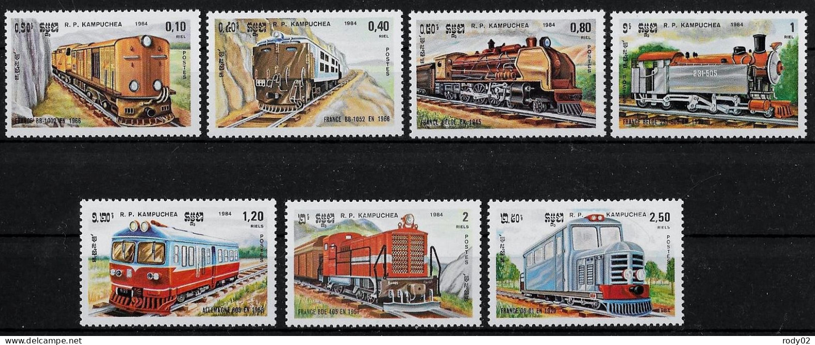 KAMPUCHEA - TRAINS - N° 463 A 469 - NEUF** MNH - Trains