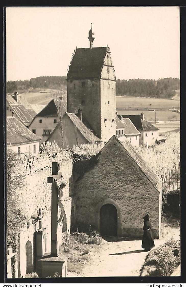 AK Ochsenfurt, Ortsansicht Mit Kirche  - Ochsenfurt