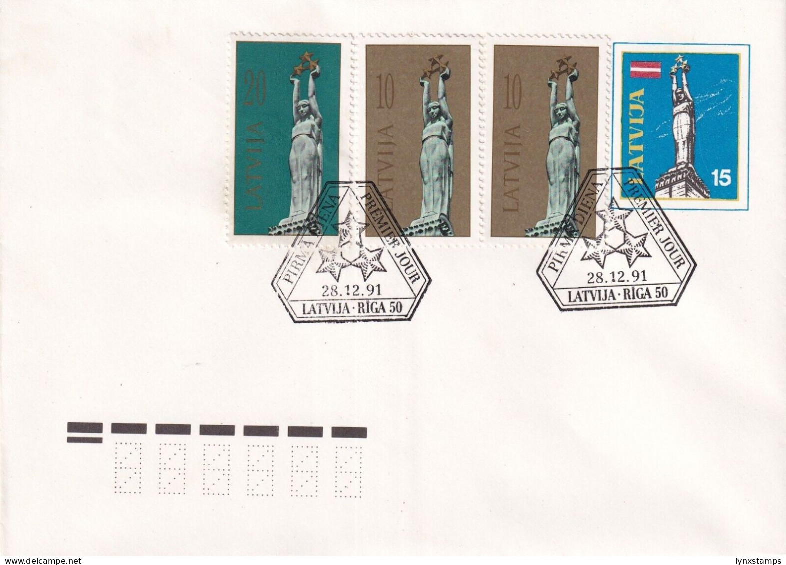 SA05 Latvia 1991 Liberty Monument First Day Cover - Lettonia