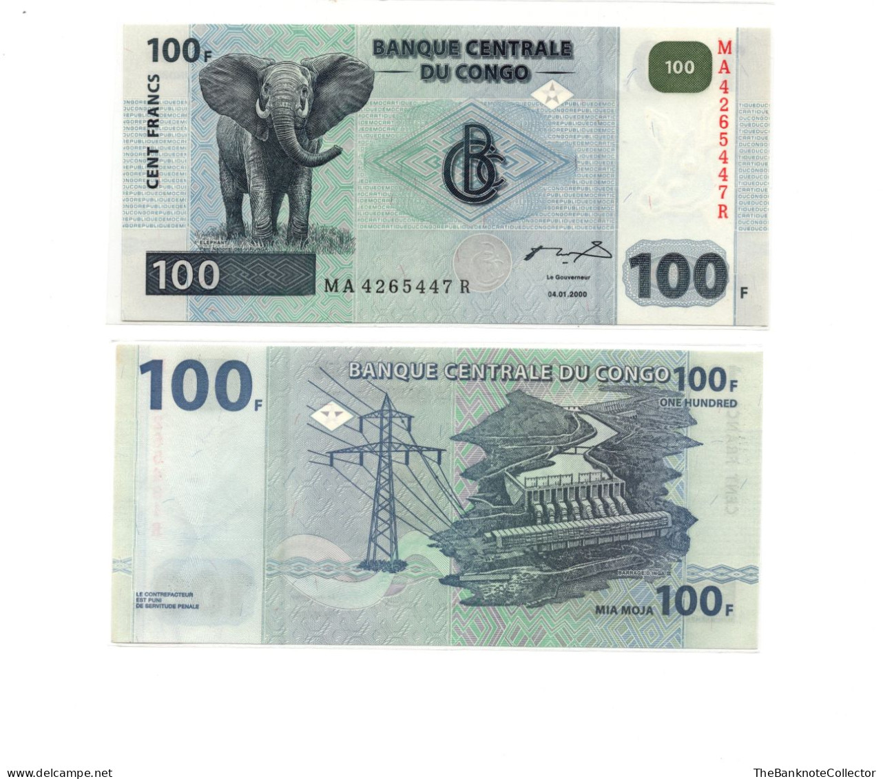 Congo Democratic Republic 100 Francs 2007 P-92 UNC - Democratische Republiek Congo & Zaire