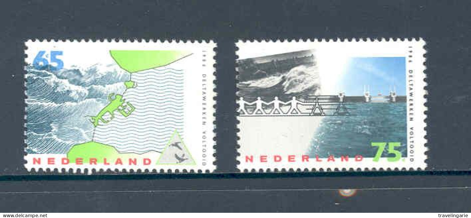 Netherlands 1986 Delta Dams And Bridges Traveaux Du Delta NVPH 1361/62 Yvert 1275/76 MNH ** - Puentes
