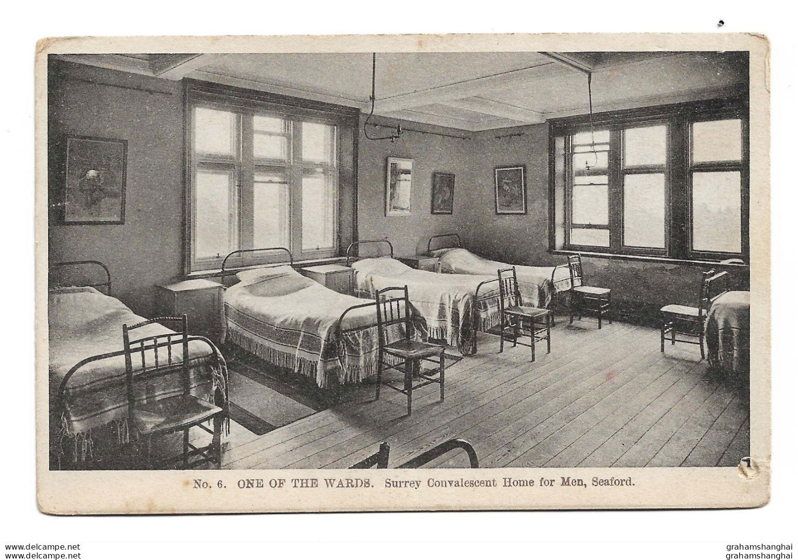 Postcard UK England Surrey Seaford Convalescent Home For Men One Of The Wards Unposted - Surrey