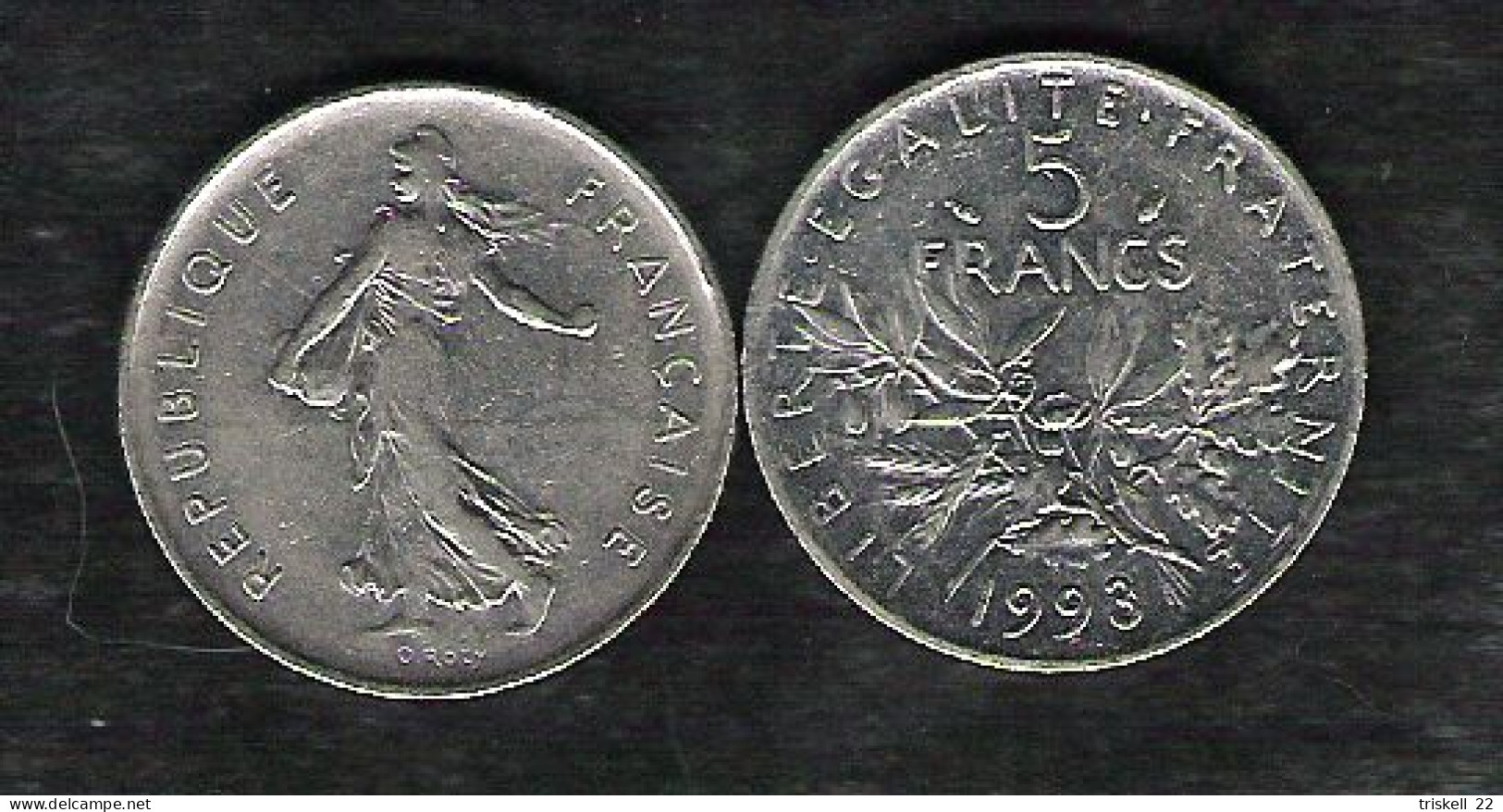 Monnaie 5 Fr Semeuse - 1993 - Otros & Sin Clasificación