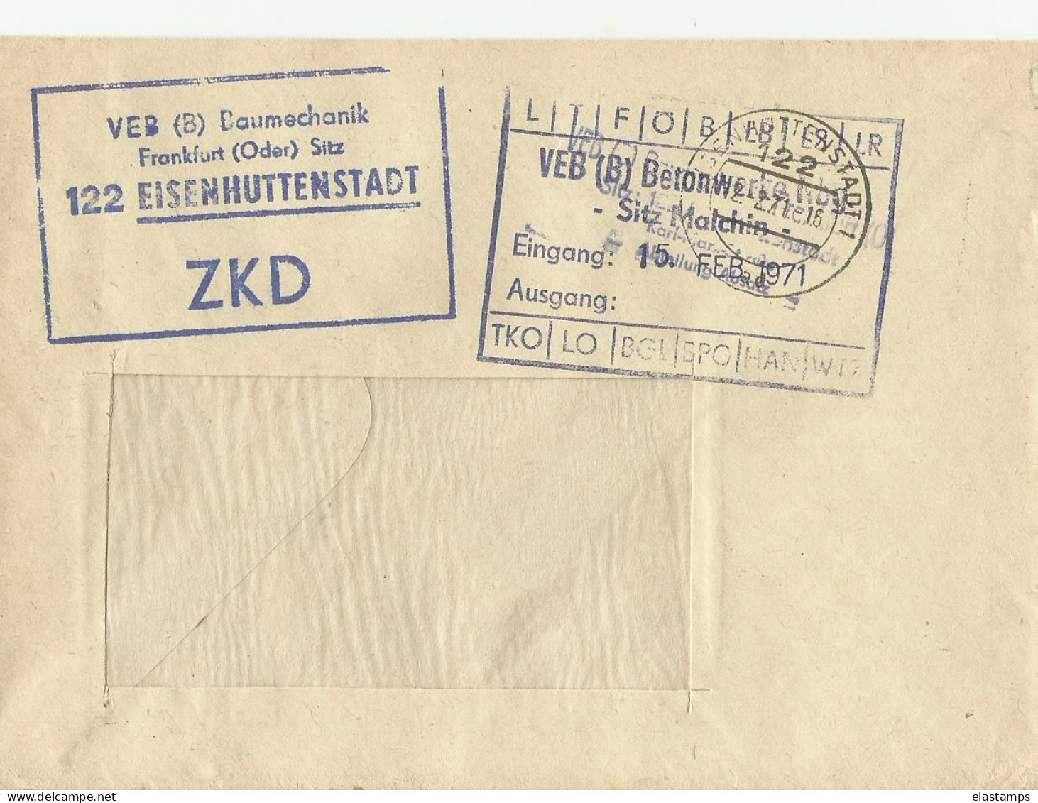 DDR 1971 CV EISENHUTTENSTADT - Covers & Documents