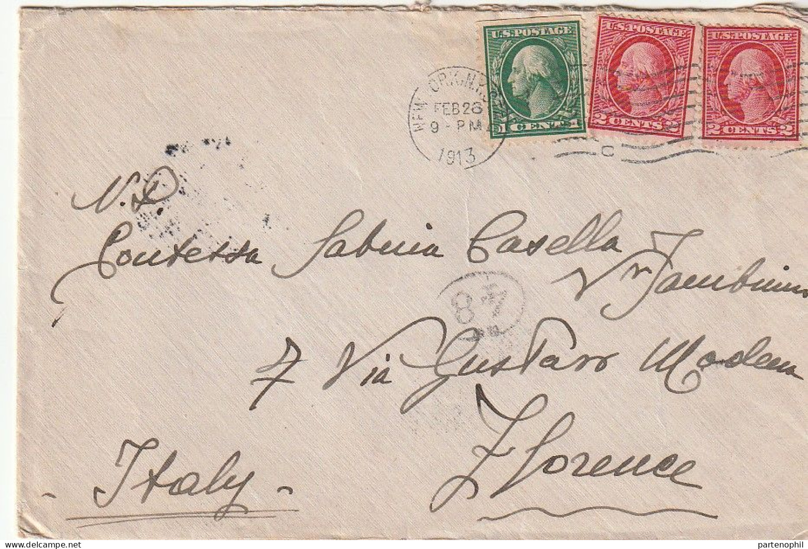 United States USA Stati Uniti 1913  -  Postgeschichte - Storia Postale - Histoire Postale - Cartas & Documentos