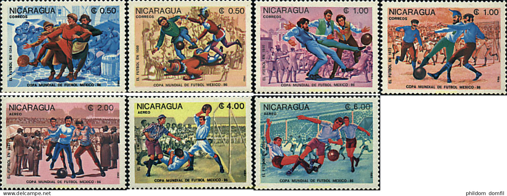 728964 HINGED NICARAGUA 1985 COPA DEL MUNDO DE FUTBOL. MEXICO-86 - Nicaragua