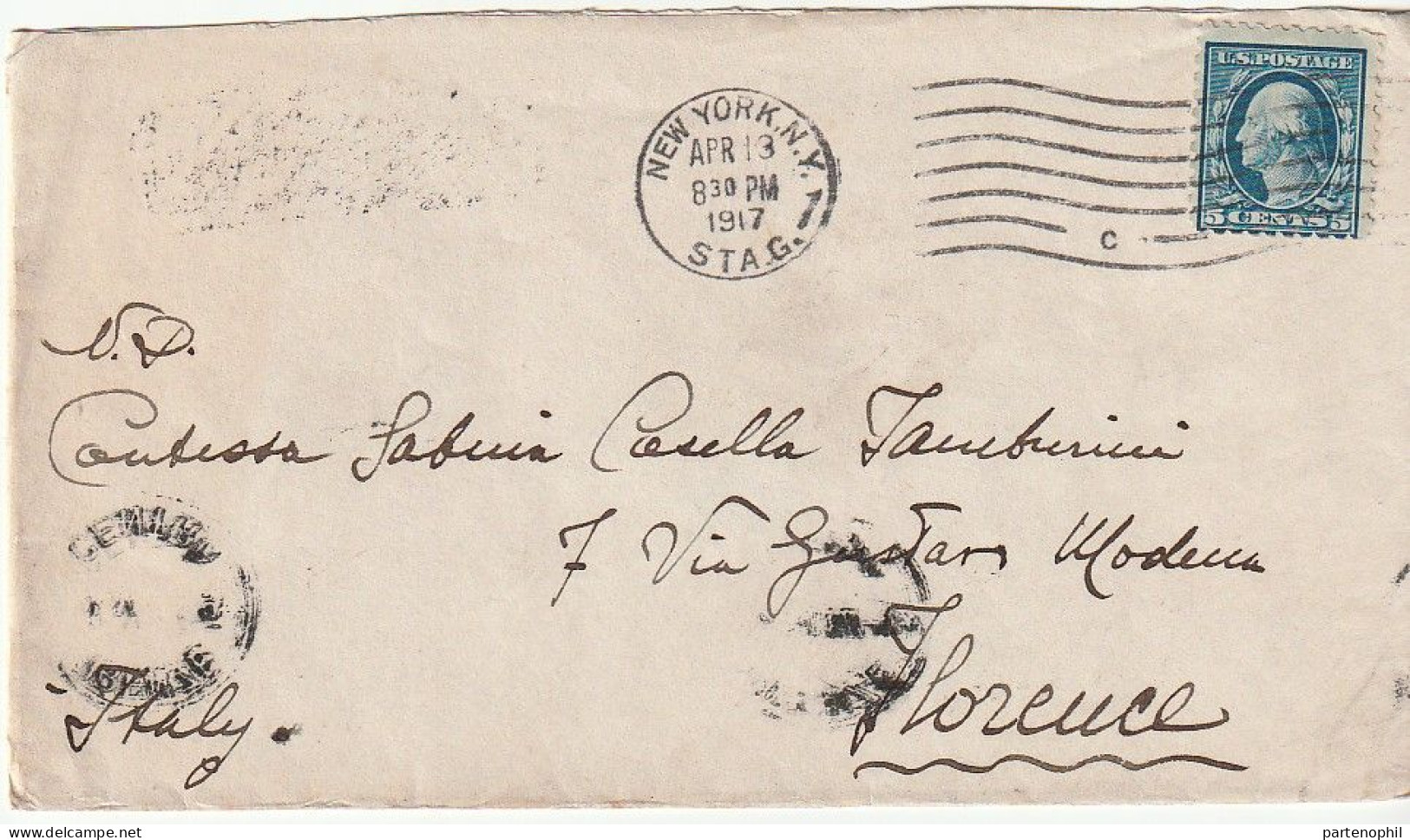 United States USA Stati Uniti 1917  -  Postgeschichte - Storia Postale - Histoire Postale - Cartas & Documentos