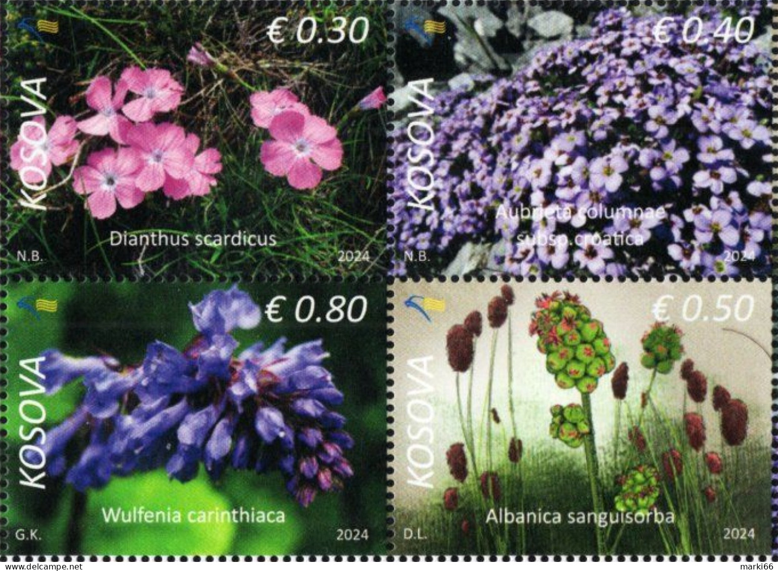Kosovo - 2024 - Endemic Flora - Mint Stamp Set - Kosovo