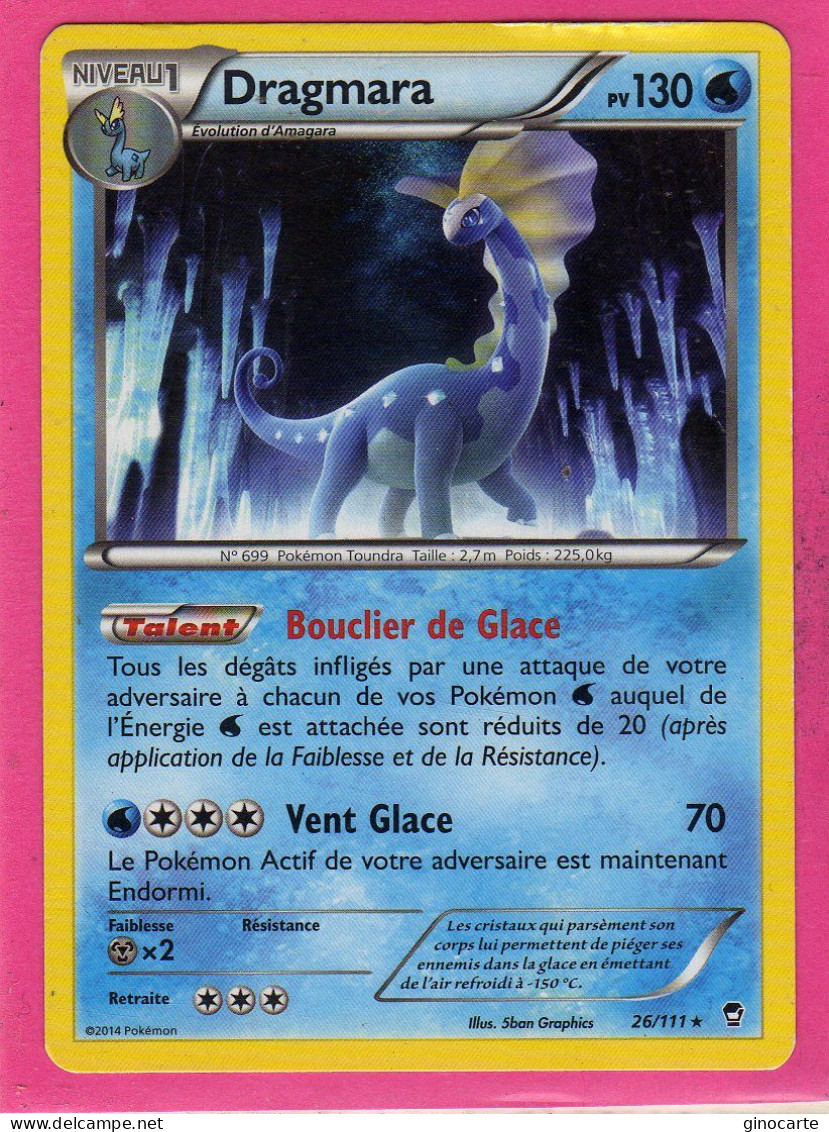 Carte Pokemon Francaise 2014 Xy Poings Furieux 26/111 Dragmara 130pv Occasion - XY