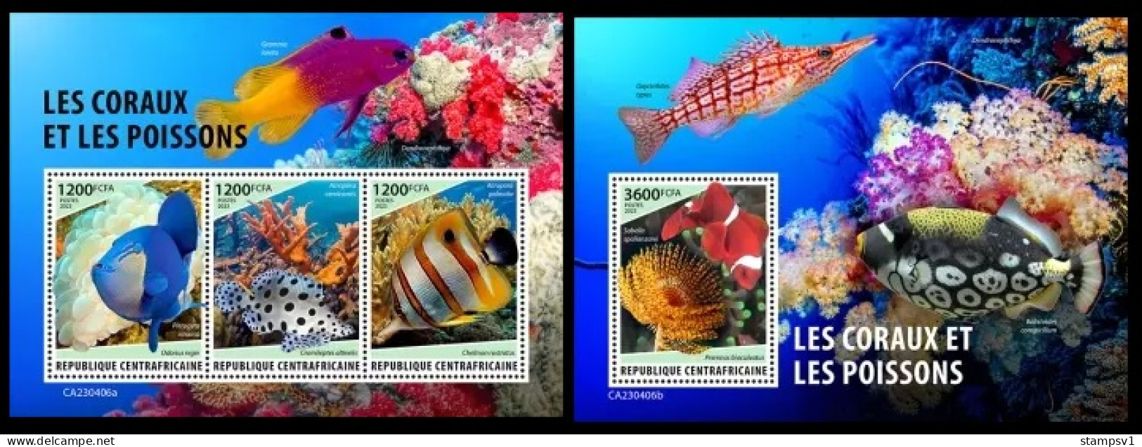 Central Africa 2023 Corals & Fishes. (406) OFFICIAL ISSUE - Marine Life