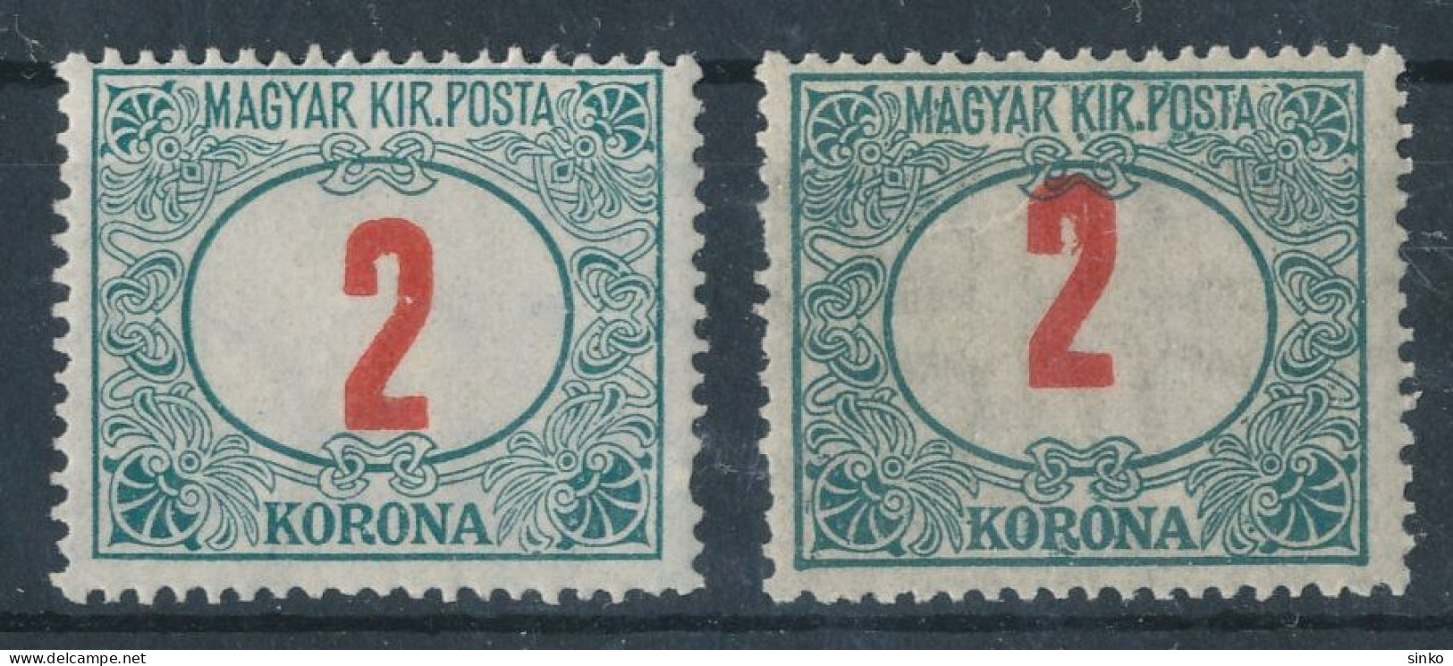 1915. Red Number Green Porto - Misprint - Varietà & Curiosità