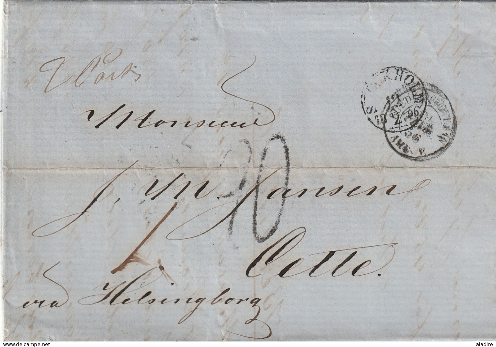 SVERIGE - SWEDEN - Collection of 7 old letters, covers &  card (1842-1952) - 14 scans - € 49 euros