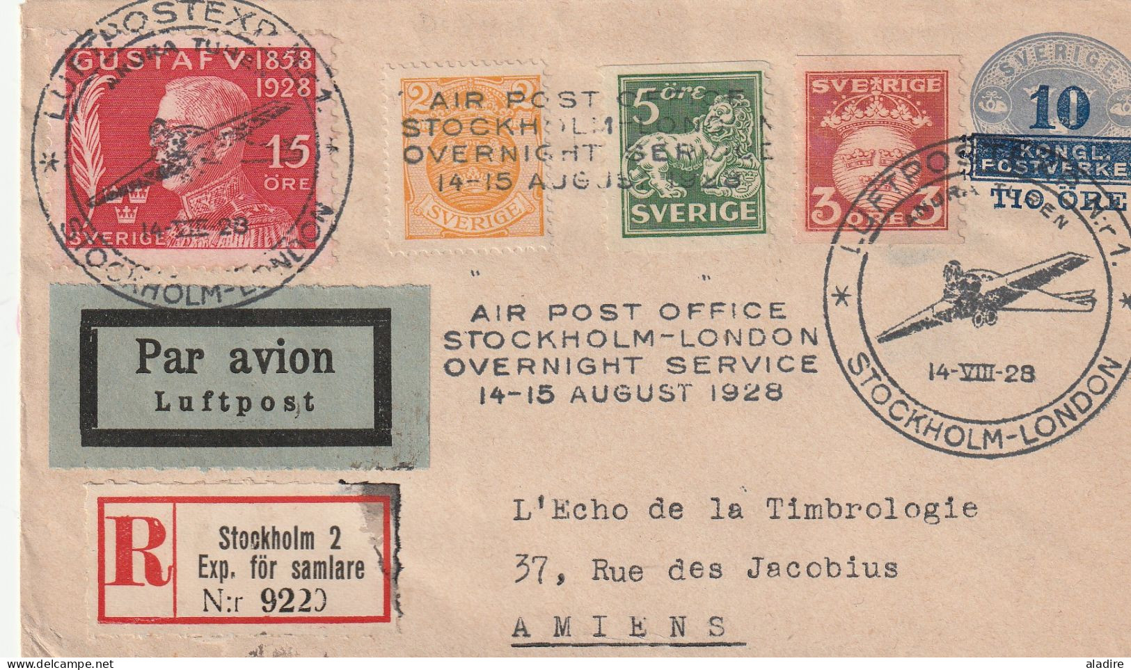 SVERIGE - SWEDEN - Collection of 7 old letters, covers &  card (1842-1952) - 14 scans - € 49 euros