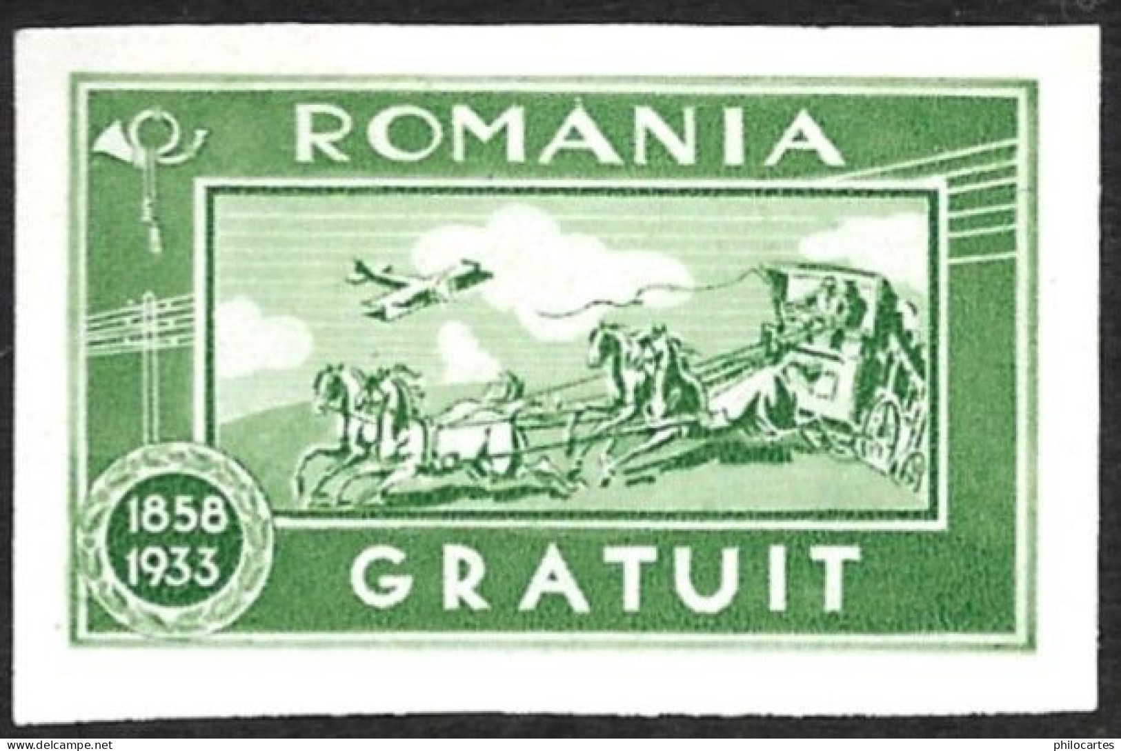 ROUMANIE  1934 -  Franchise  2 - Gratuit - Non Dentelé  NEUF** - Portofreiheit