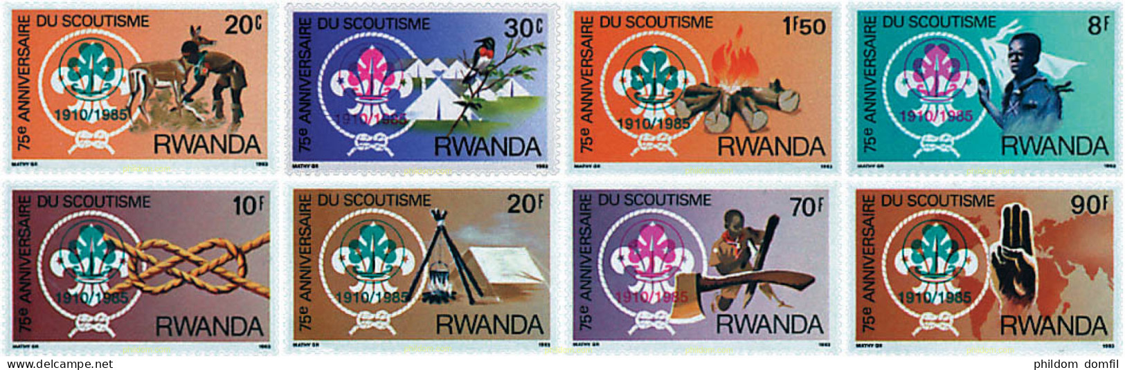 728969 HINGED RUANDA 1985 75 ANIVERSARIO DEL ESCULTISMO FEMENINO - Unused Stamps