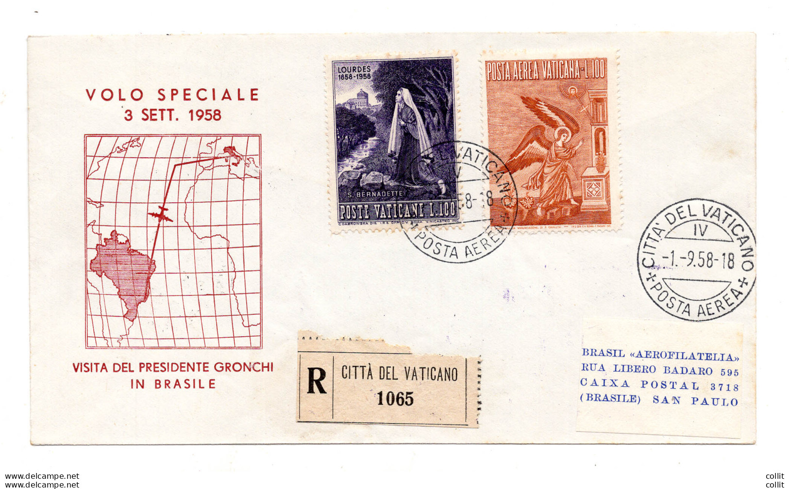 Vaticano - Visita Del Presidente Gronchi In Brasile - Unused Stamps