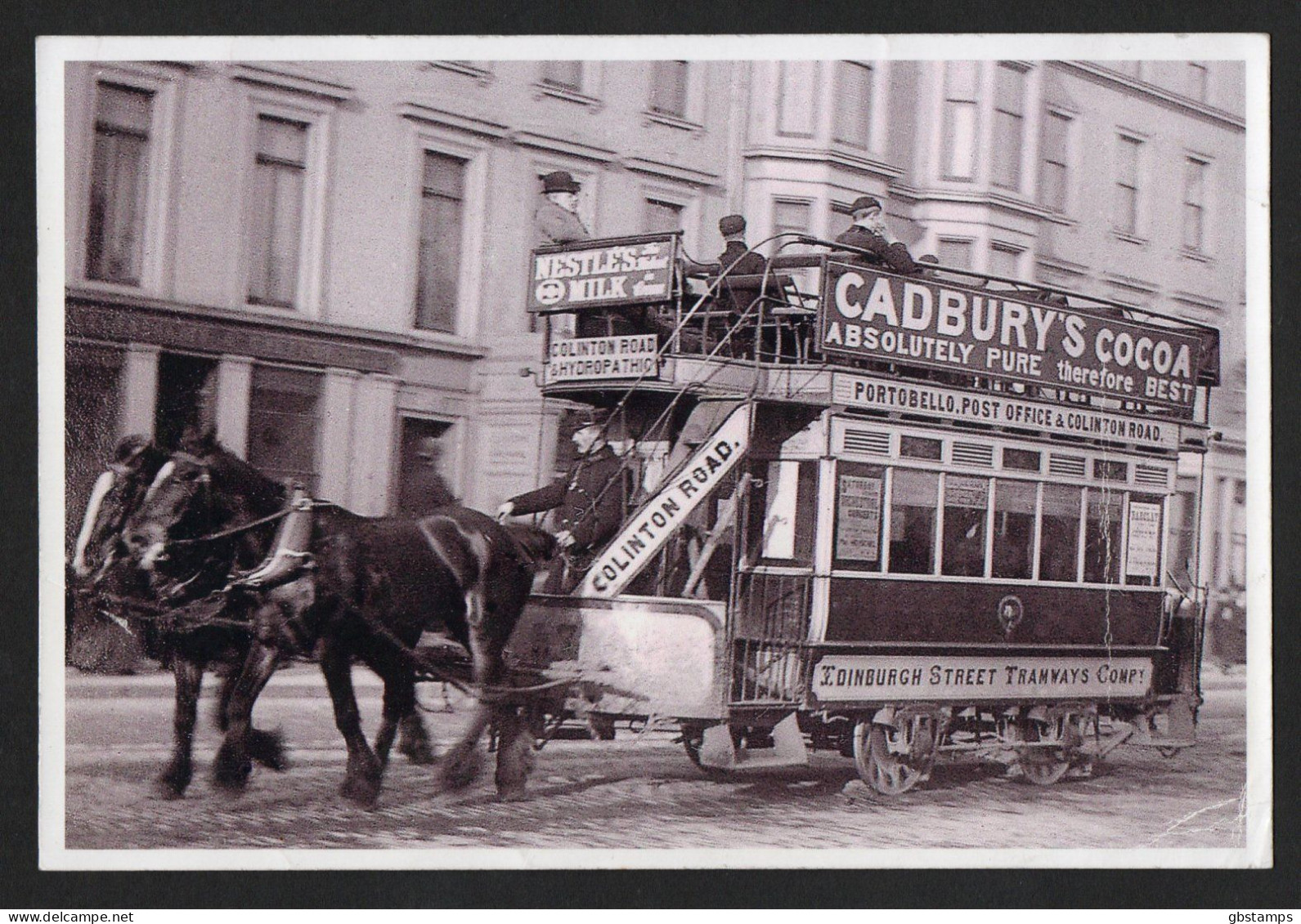 Edinburgh Horse Drawn Tram In Princes Street C1890s See Scans Post Free Within UK Photo - Andere & Zonder Classificatie