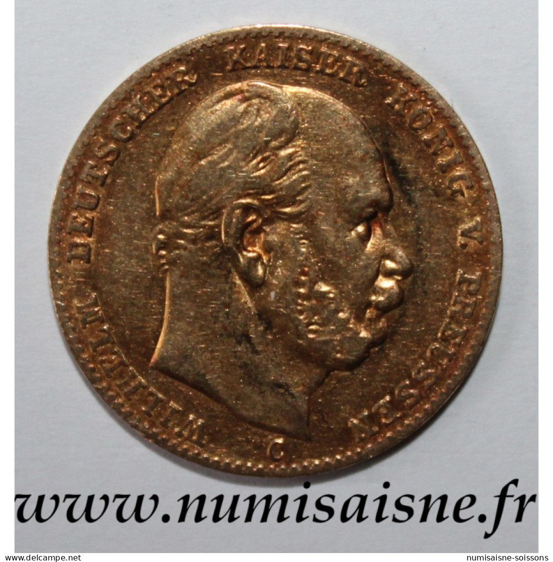 ALLEMAGNE - PRUSSE - KM 502 - 10 MARK 1873 C - Francfort - OR - TTB - Autres & Non Classés