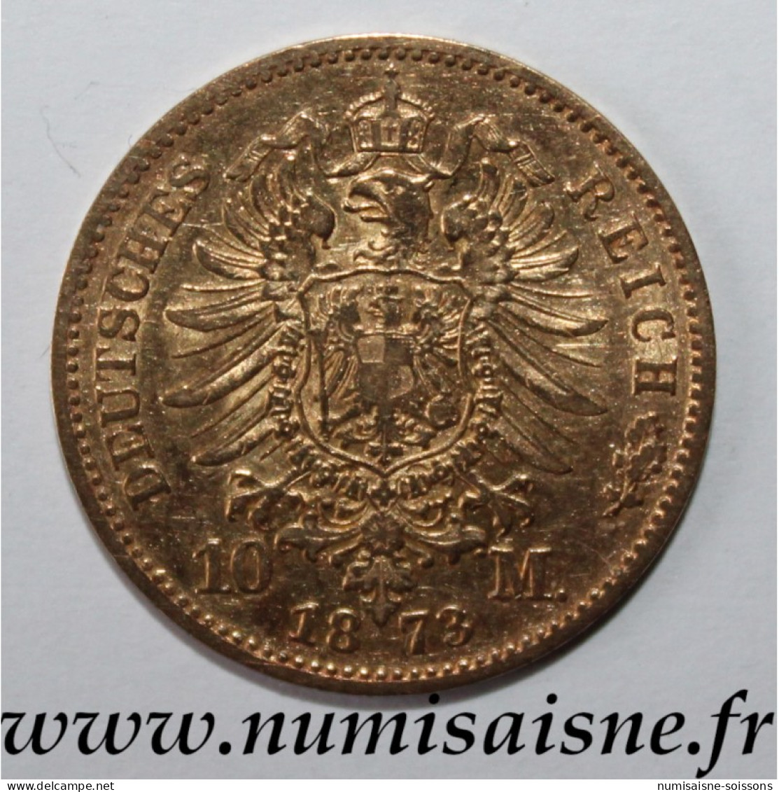 ALLEMAGNE - PRUSSE - KM 502 - 10 MARK 1873 C - Francfort - OR - TTB - Other & Unclassified