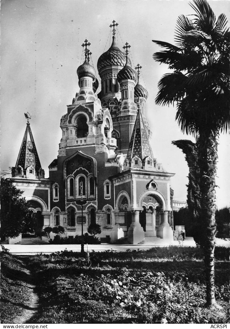 06  NICE église Orthodoxe Russe Vue Extérieure Ouest Et Clocher  39 (scan Recto Verso)KEVREN0720 - Monuments, édifices