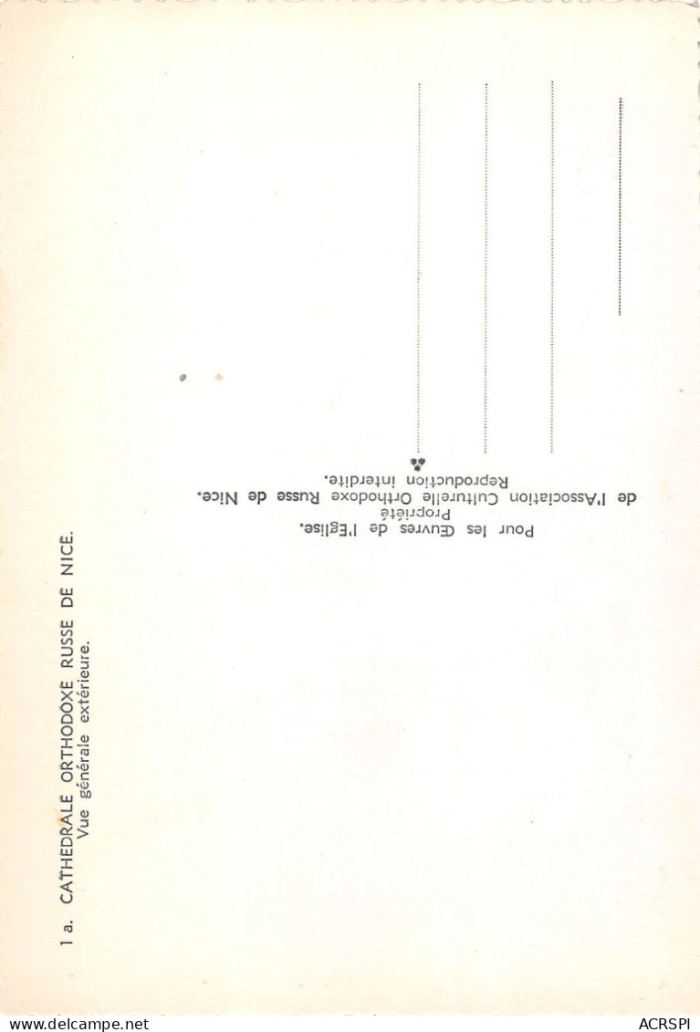06  NICE église Orthodoxe Russe Vue Générale Exterieure  37 (scan Recto Verso)KEVREN0720 - Monuments, édifices