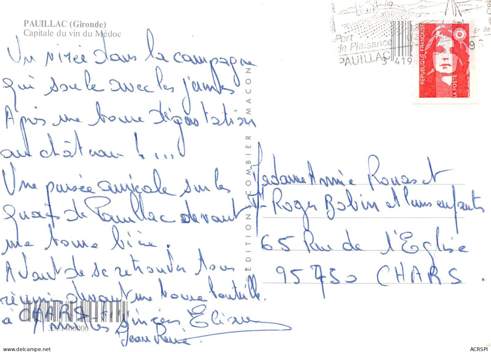 33 PAUILLAC Capital Du Médoc  4 (scan Recto Verso)KEVREN0725 - Pauillac