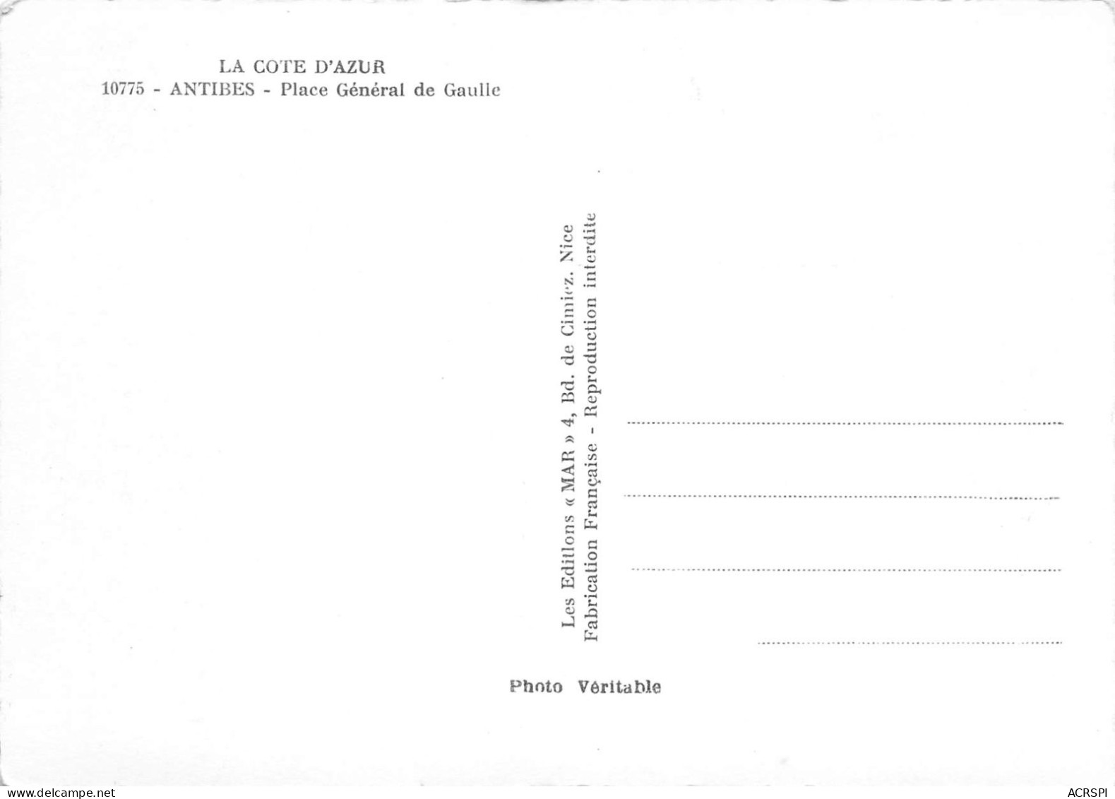 06 ANTIBES  Place Général De Gaulle   20 (scan Recto Verso)KEVREN0722 - Antibes - Vieille Ville