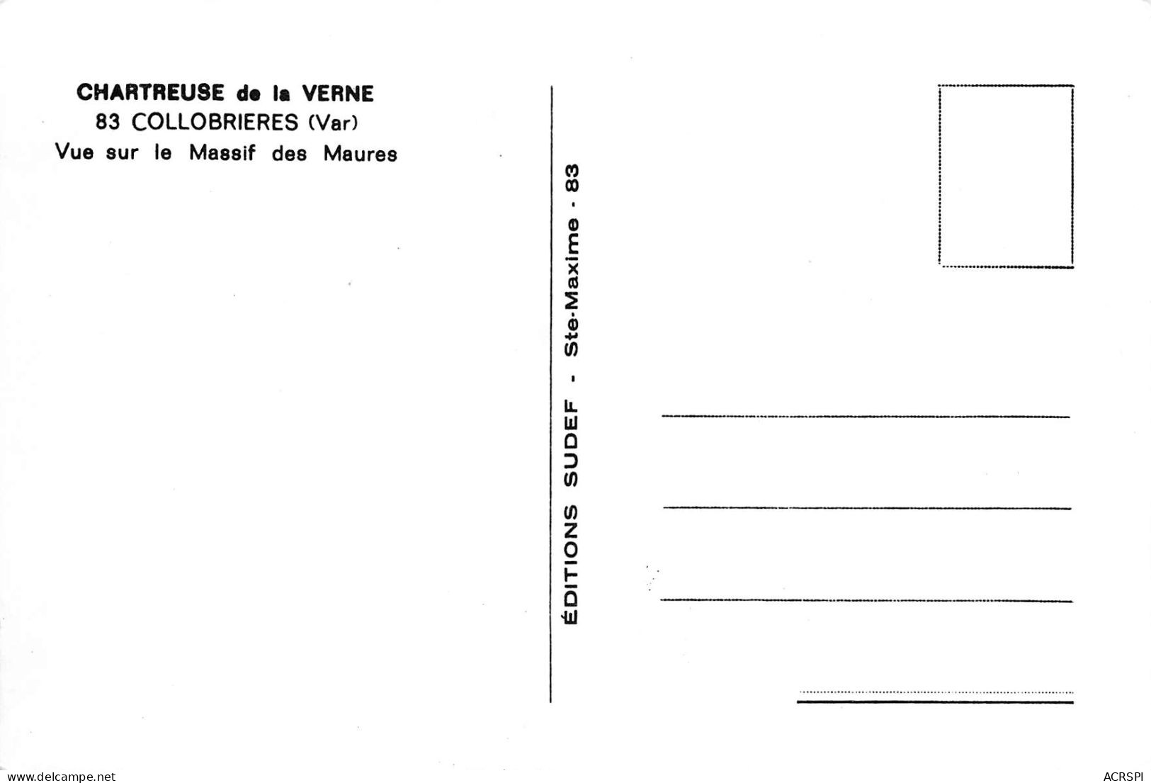 83 COLLOBRIERES Chartreuse De La Verne Massif Des Maures  8 (scan Recto Verso)KEVREN0733 - Collobrieres