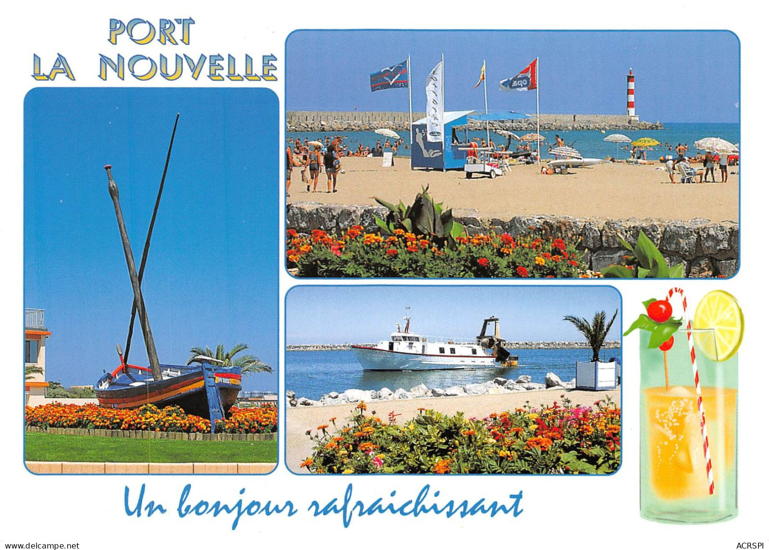 11  PORT LA NOUVELLE  Le Phare La Plage Le Port    9 (scan Recto Verso)KEVREN0748 - Port La Nouvelle