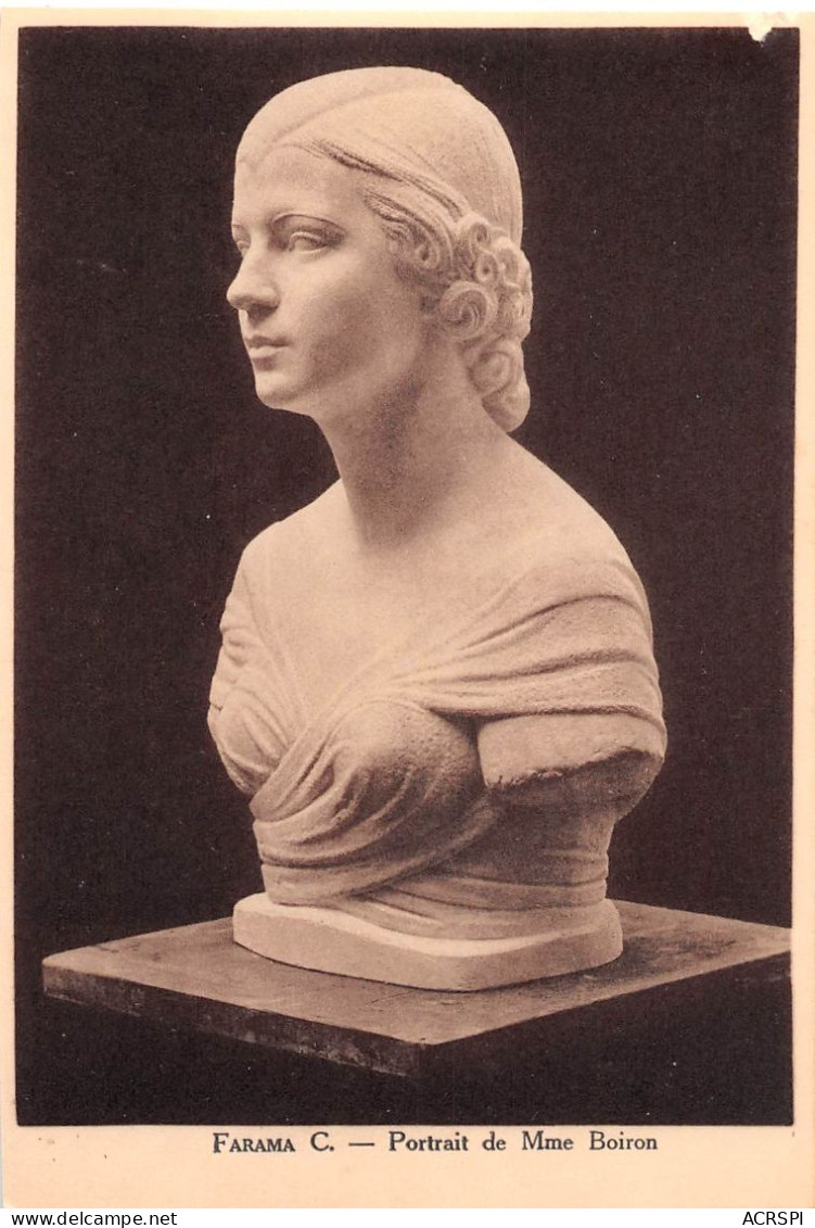 Sculpture Buste FARAMA C Portrait De Madame BOIRON   66 (scan Recto Verso)KEVREN0744 - Sculptures