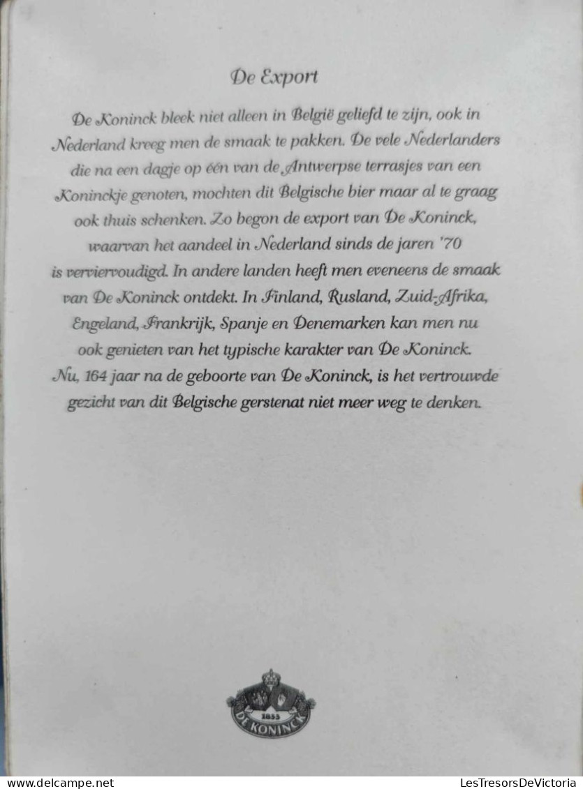 Publicité - De Koninck - Hoge Gisting - Bière - Plaque Métalique 10/15cm - De Export - Targhe In Lamiera (a Partire Dal 1961)