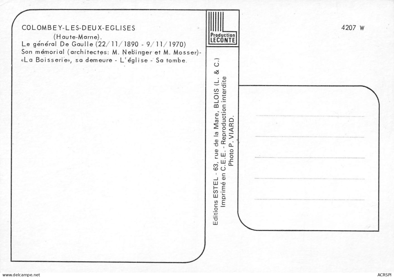 52 COLOMBEY LES DEUX EGLISES  Multivue  6 (scan Recto Verso)KEVREN0754 - Colombey Les Deux Eglises