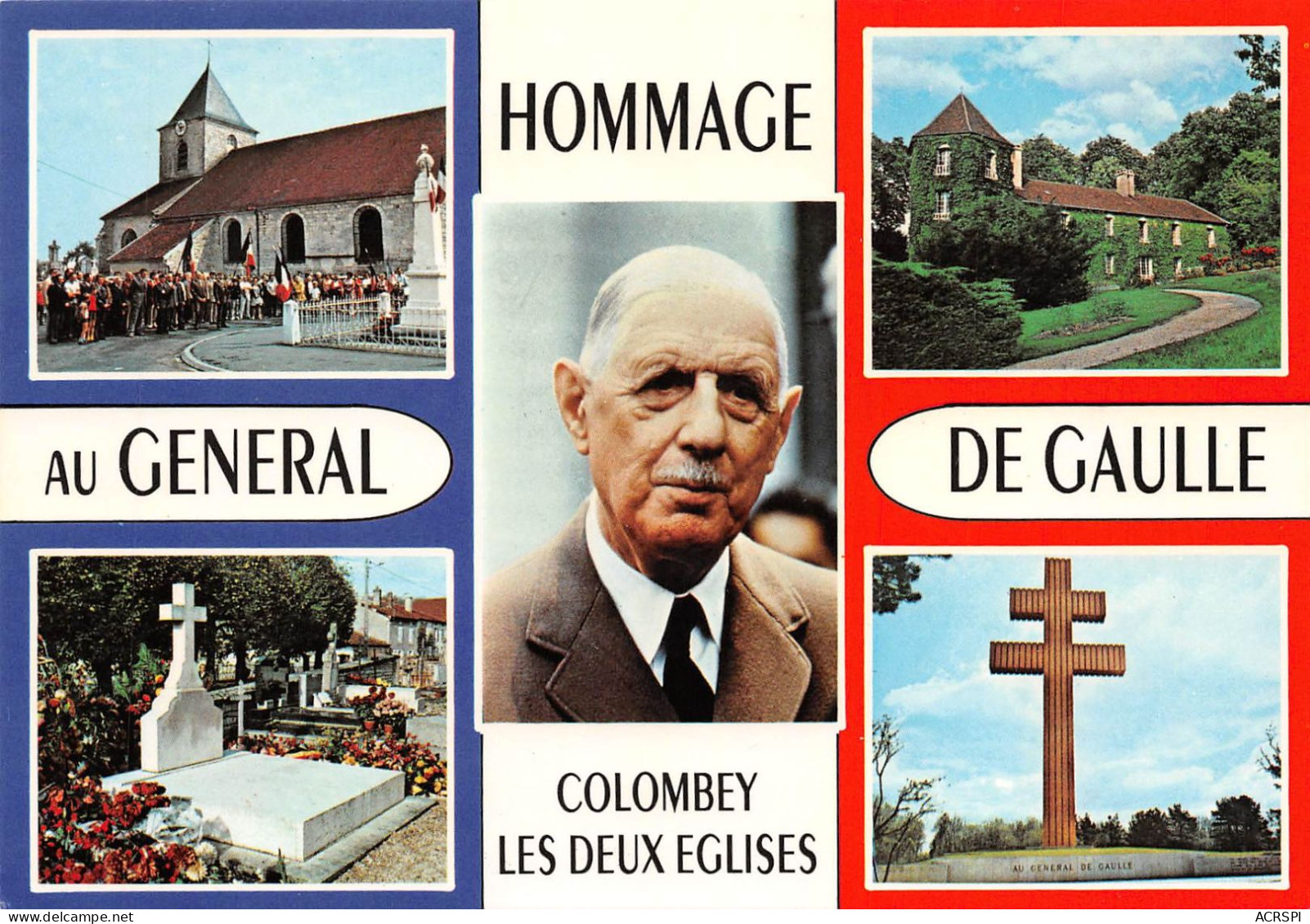 52 COLOMBEY LES DEUX EGLISES   Hommage Au Général Portrait     14 (scan Recto Verso)KEVREN0754 - Colombey Les Deux Eglises