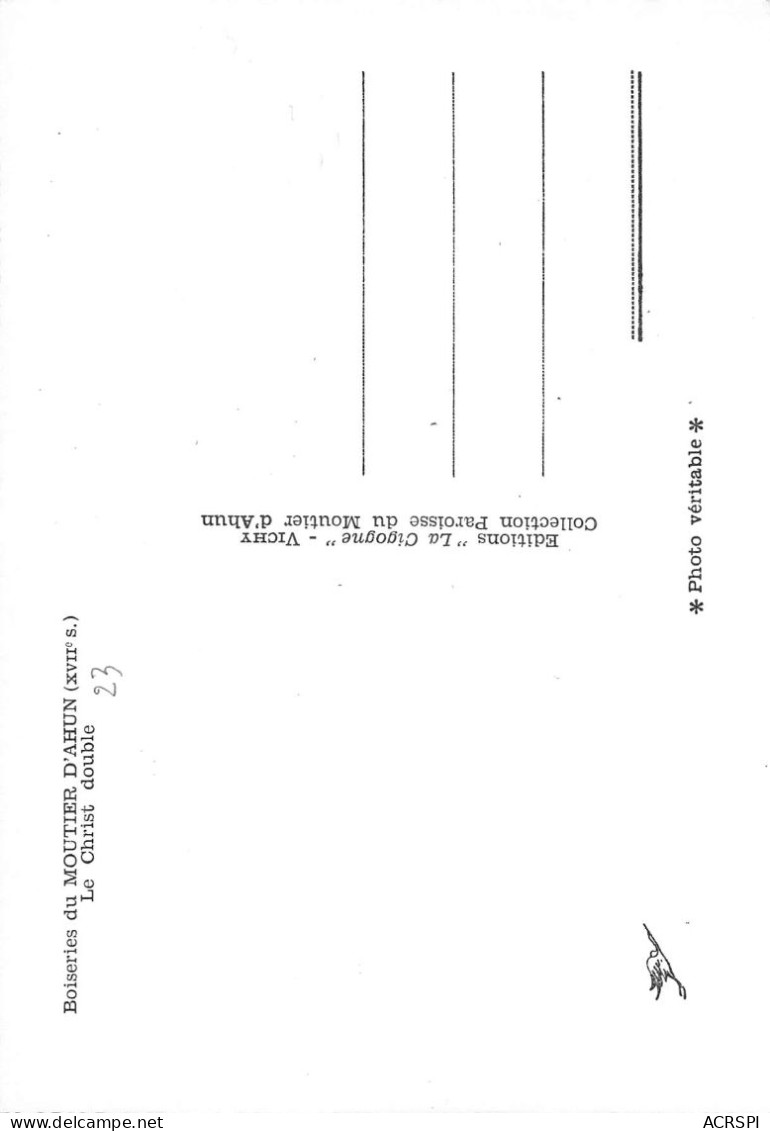 23  MOUTIER D'AHUN Le Christ Double Boiserie   40 (scan Recto Verso)KEVREN0752 - Moutier D'Ahun