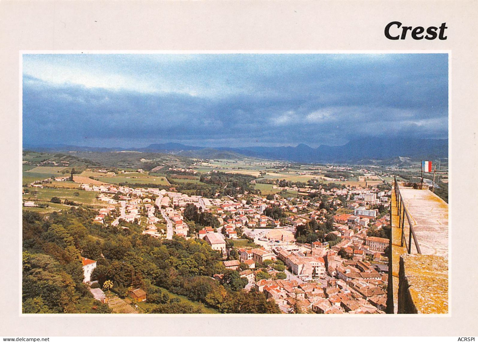 26  CREST  VUE Générale  PANORAMIQUE   59  (scan Recto Verso)KEVREN0750 - Crest