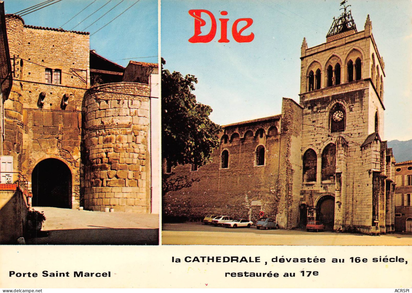 26  DIE Cathédrale Et Porte St Marcel   36  (scan Recto Verso)KEVREN0750 - Die