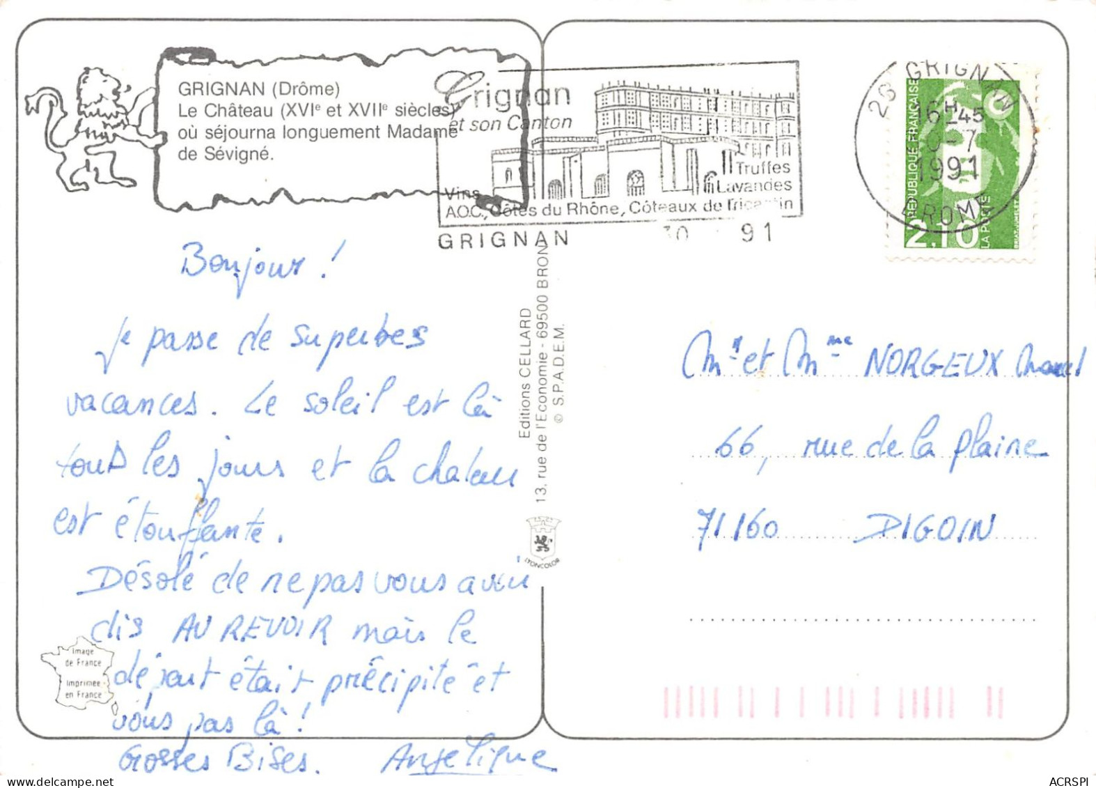 26 GRIGNAN Vue Générale   27  (scan Recto Verso)KEVREN0750 - Grignan