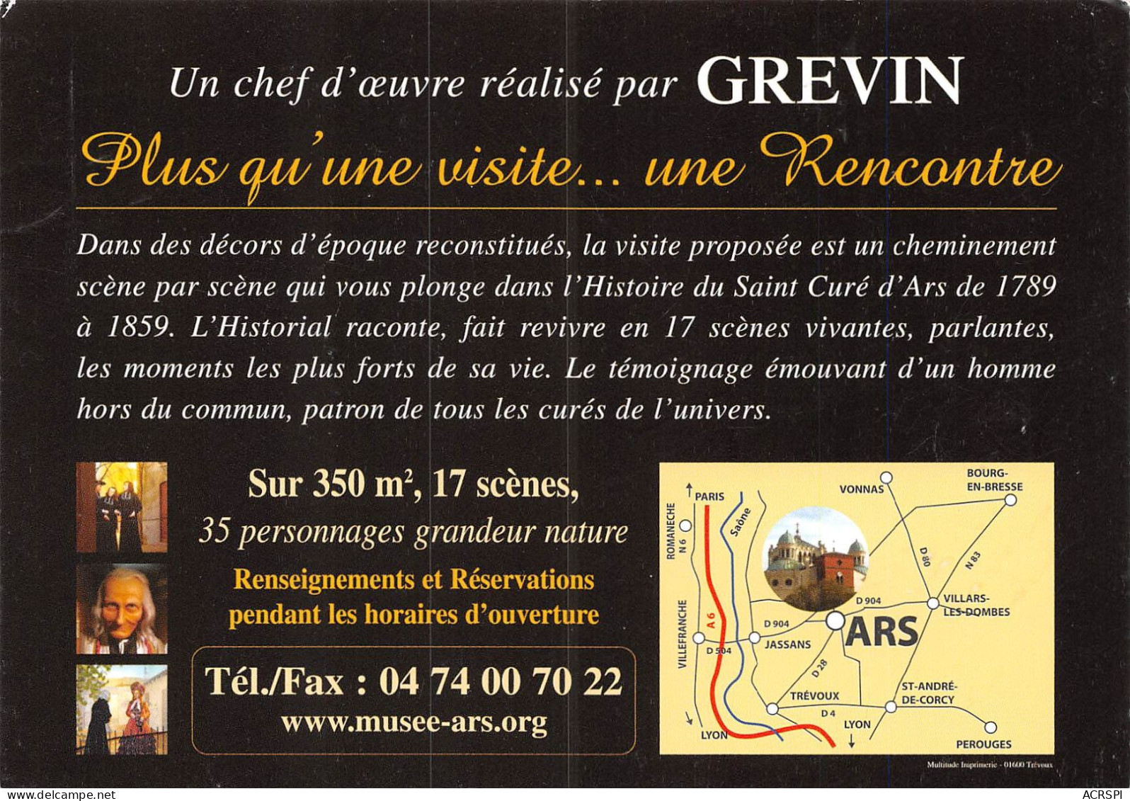 69 Dardilly Le Saint Curéee D' ARS Musée Grevin Pub Publicité   61 (scan Recto Verso)KEVREN0765 - Lieux Saints