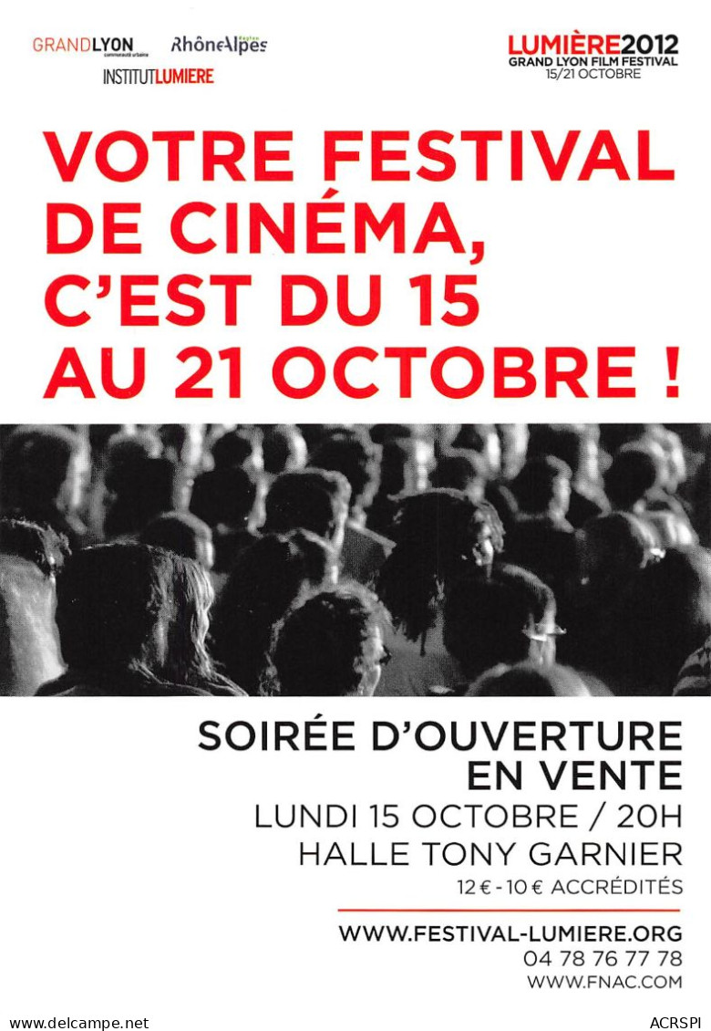 LYON HALLE TONY GARNIER Festival Octobre 2012 Place Dr Charles Et Christophe Mérieux  11 (recto Verso)KEVREN0771 - Lyon 7
