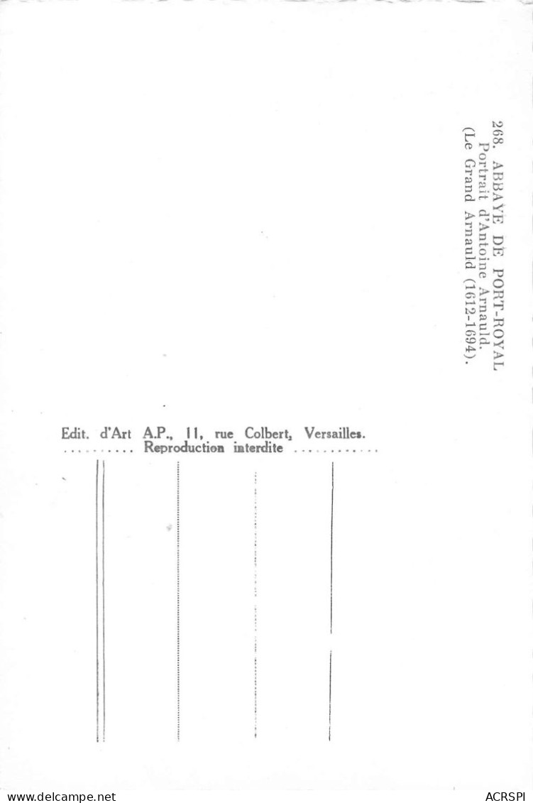78 Magny-les-Hameaux Abbaye De Port-Royal Des Champs Portrait D'antoine Arnauld  74 (scan Recto Verso)KEVREN0770 - Magny-les-Hameaux